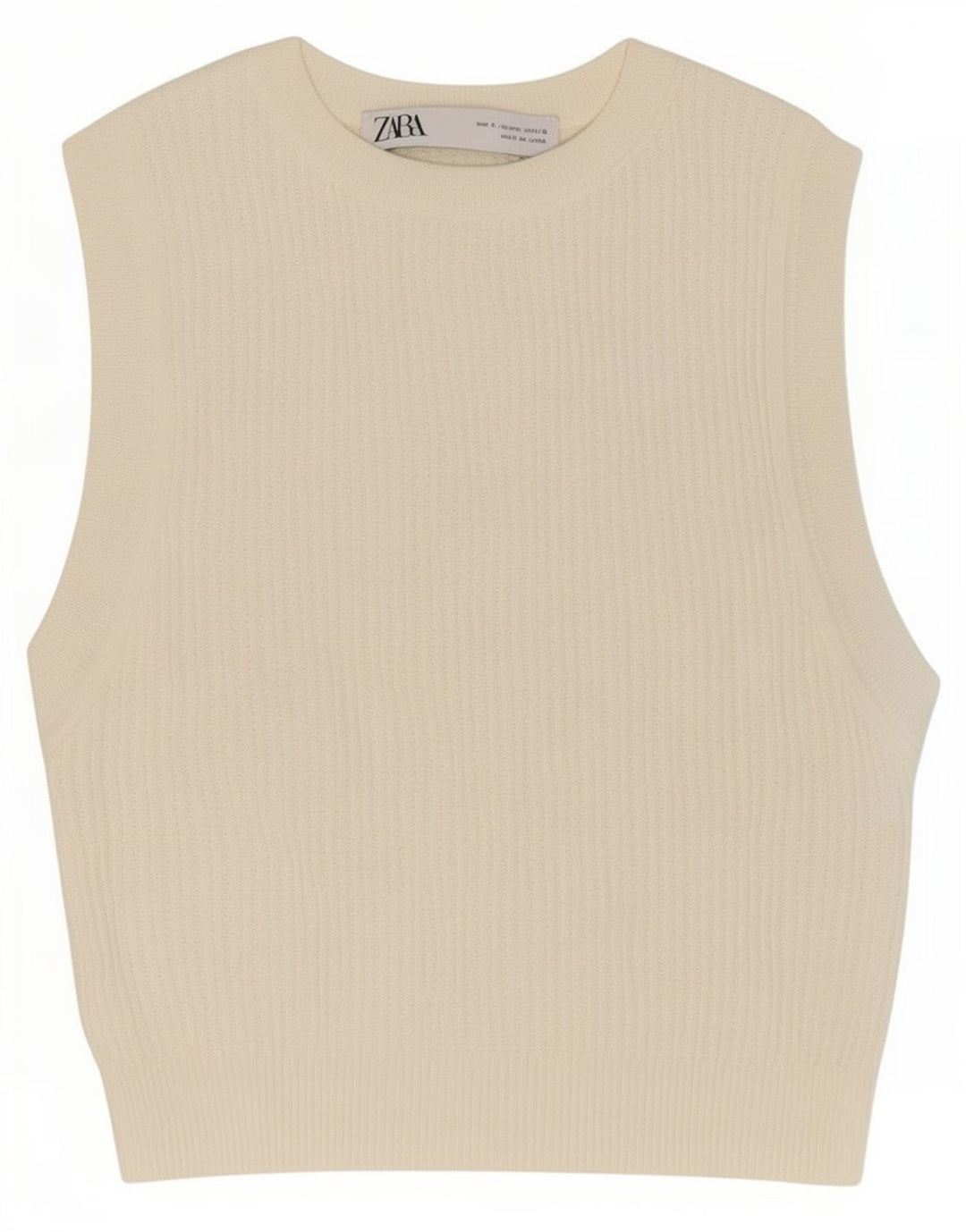 Zara Womens Crop Vest Top UK 8 Small White