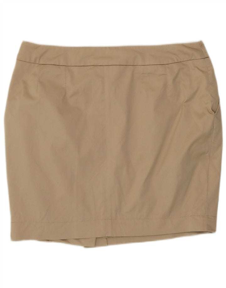 Zendra Dame Mini Nederdel EU 46 XL W34 Beige Bomuld
