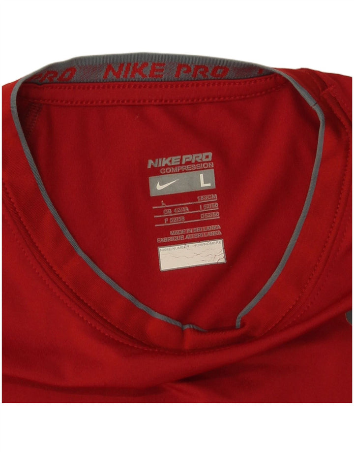 Nike Herre T-Shirt Top UK 42/44 Stor Rød