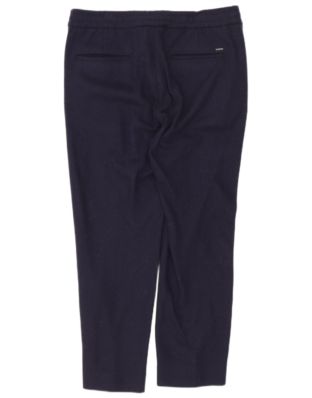 Massimo Dutti Herre Slim Cropped Trousers EU 38 Small W30 L25 Navy Blue Uld