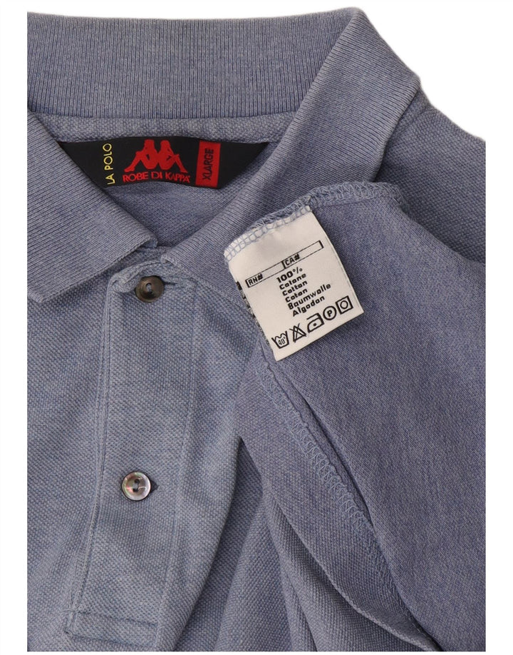 Kappa Langærmet Polo Shirt til mænd XL Blå Bomuld