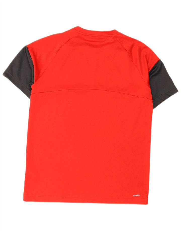 Adidas Regular T-Shirt Top 15-16 år Rød Colourblock Polyester