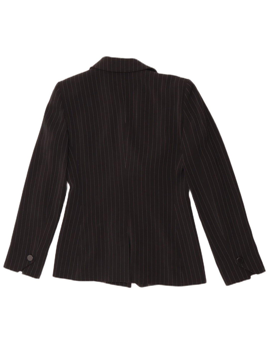 Emporio Armani Dame 1 Knap Blazer Jacket UK 8 Small Black Pinstripe