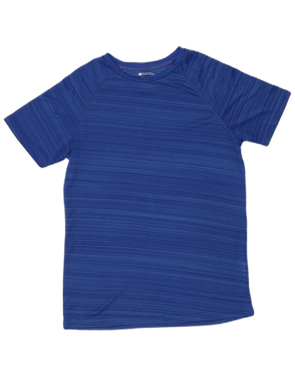 Mountain Warehouse Mens IsoCool T-Shirt Top Small Blue Striped Polyester