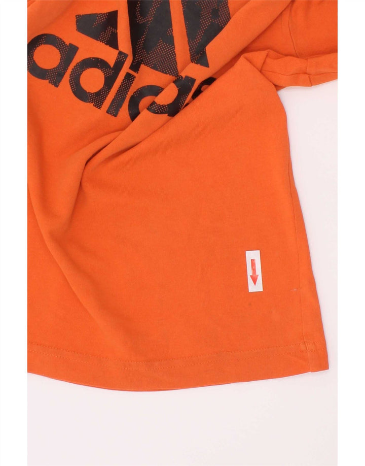 Adidas drenge grafisk t-shirt top 5-6 år orange