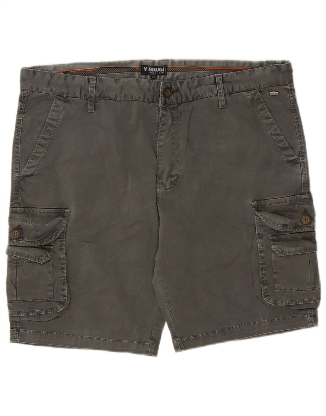 Brugi Herre Cargo Shorts IT 52 XL W32 Grå Bomuld