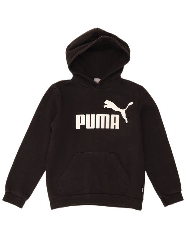 Puma drenge grafisk hættetrøje 11-12 år sort bomuld