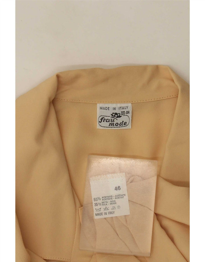 Vintage dameskjorte bluse IT 46 Large Beige Acetate