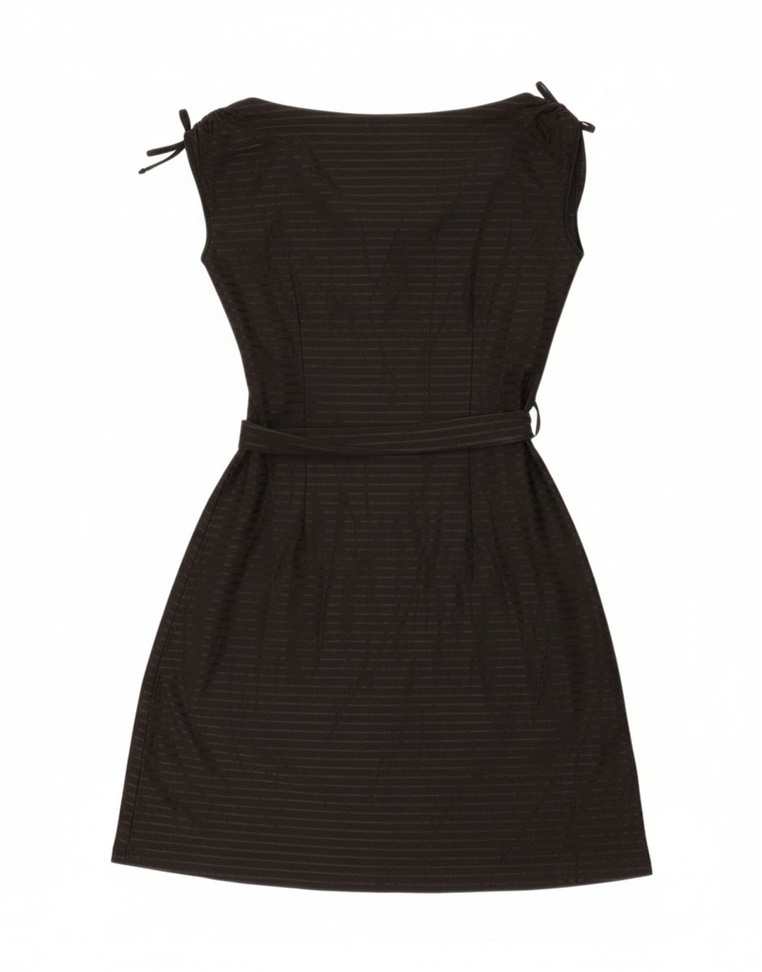 CAPRICCIO Womens Sleeveless A-Line Dress IT 46 Large Black Striped Vintage Capriccio and Second-Hand Capriccio from Messina Hembry 
