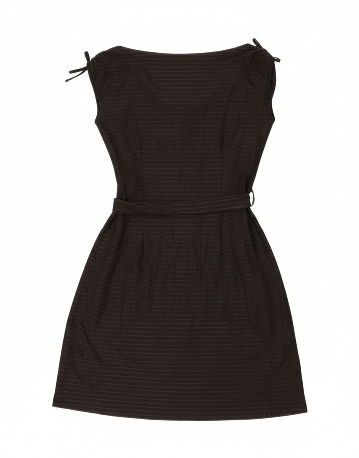 CAPRICCIO Womens Sleeveless A-Line Dress IT 46 Large Black Striped Vintage Capriccio and Second-Hand Capriccio from Messina Hembry 