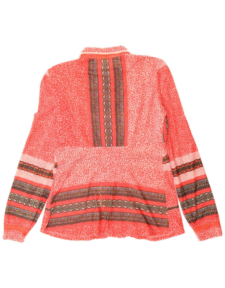 Vintage kvinders 2-delt sæt UK 12 medium rød polyamid