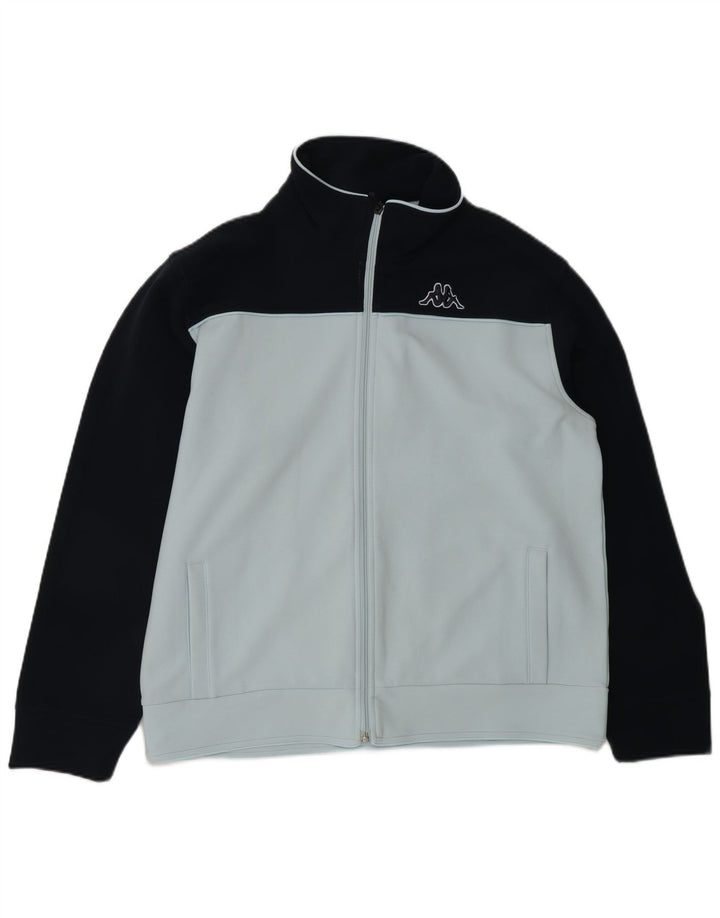 KAPPA Womens Tracksuit Top Jacket UK 18 XL Blue Colourblock Polyester