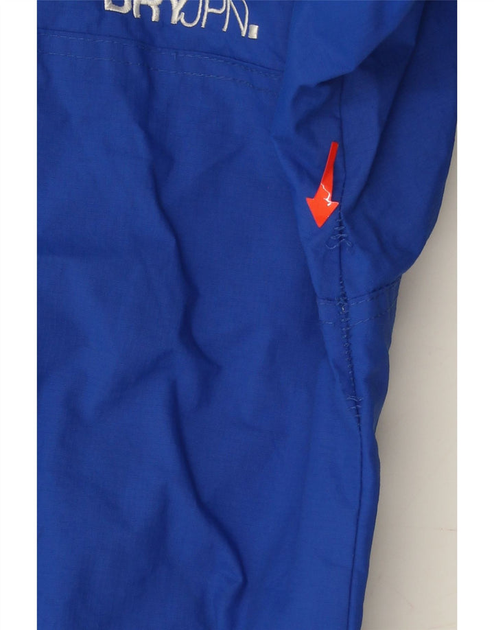 SUPERDRY Womens Rain Jacket UK 16 Large Blue Nylon Vintage Superdry and Second-Hand Superdry from Messina Hembry 