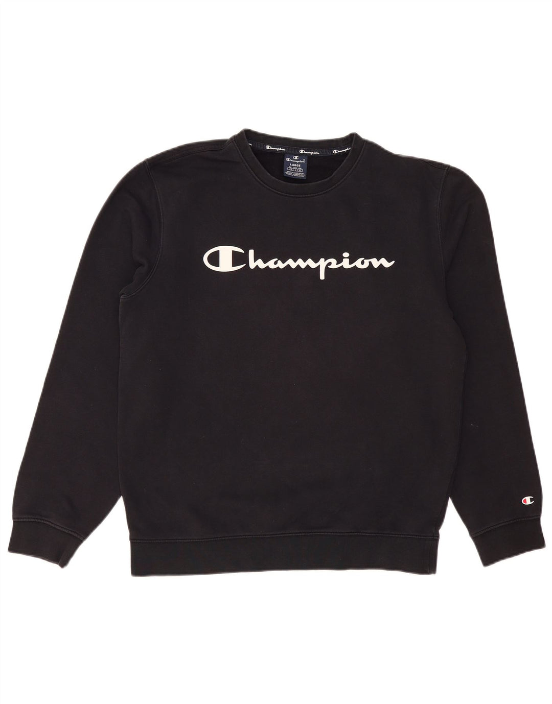 CHAMPION Grafisk sweatshirt til mænd, stor marineblå bomuld
