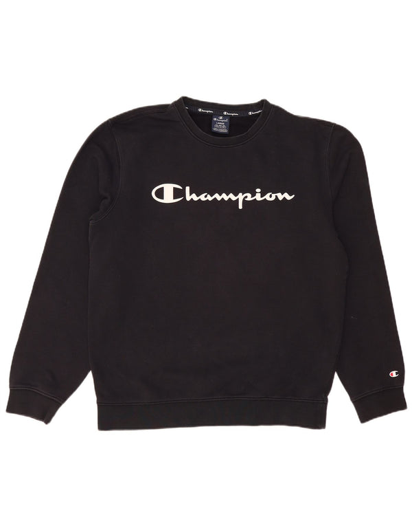 CHAMPION Grafisk sweatshirt til mænd, stor marineblå bomuld