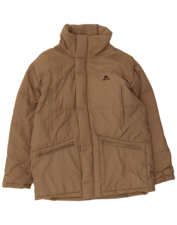 Ellesse Herre Loose Fit Polstret Jakke UK 36 Small Brown