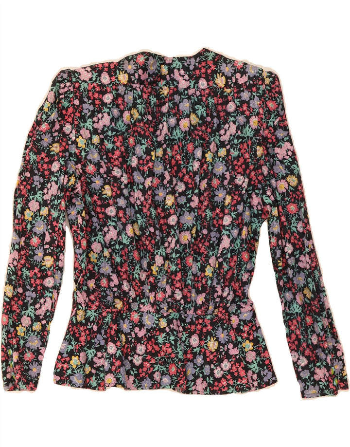 VINTAGE Womens Long Sleeve Shirt Blouse IT 44 Medium Multicoloured Floral Vintage Vintage and Second-Hand Vintage from Messina Hembry 