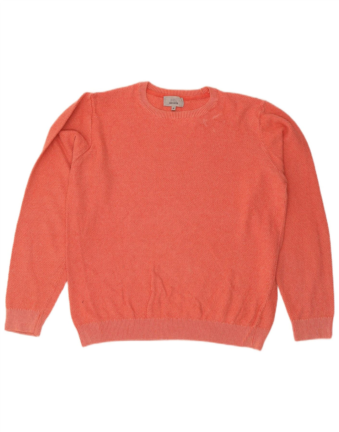 Marks & Spencer Herre sweater med rund hals, medium orange bomuld