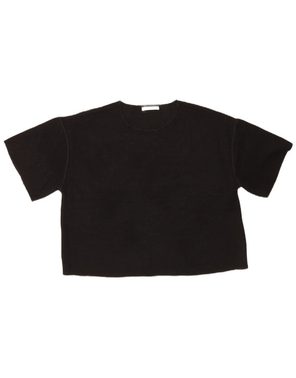 Zara Womens T-Shirt Top UK 14 Medium Black