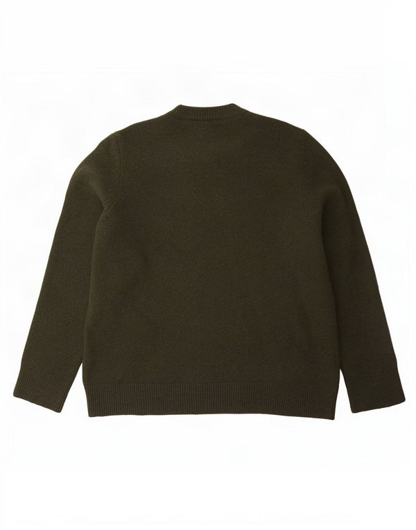 John Lewis Dame sweater med rund hals DK 18 XL Khaki Merino Wool