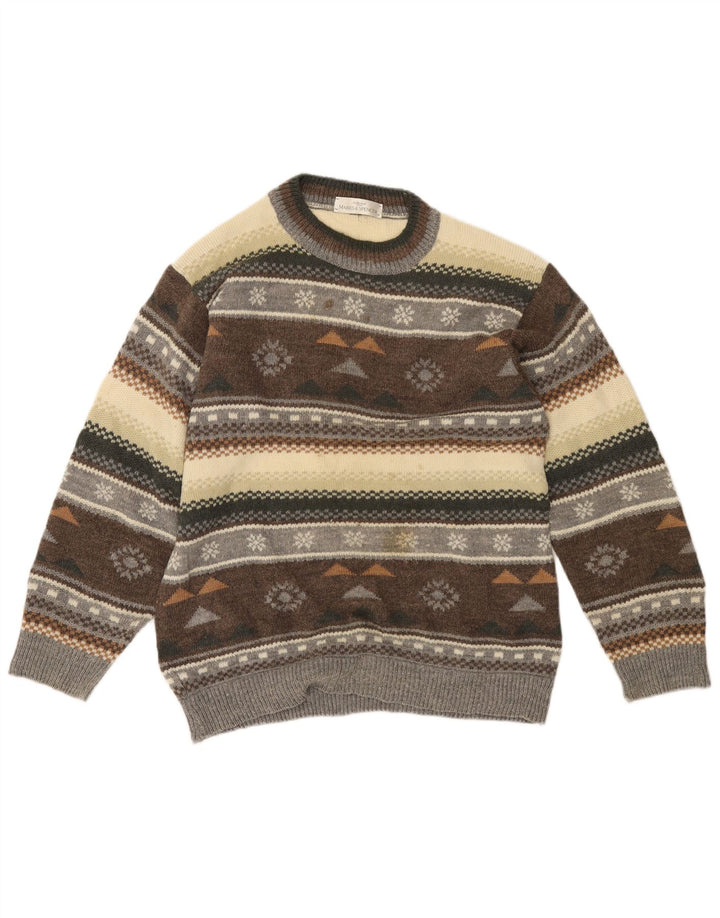 Marks & Spencer Herre St. Michael Jumper Sweater med rund hals lille brun