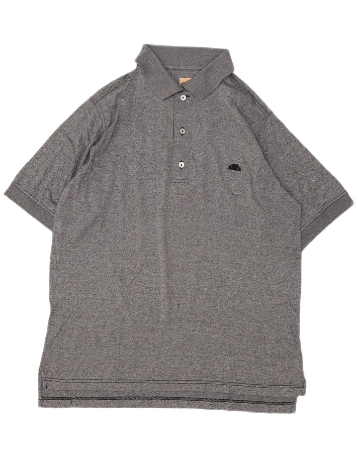 Ellesse Herre Polo Shirt Lille Grå Flecked Bomuld