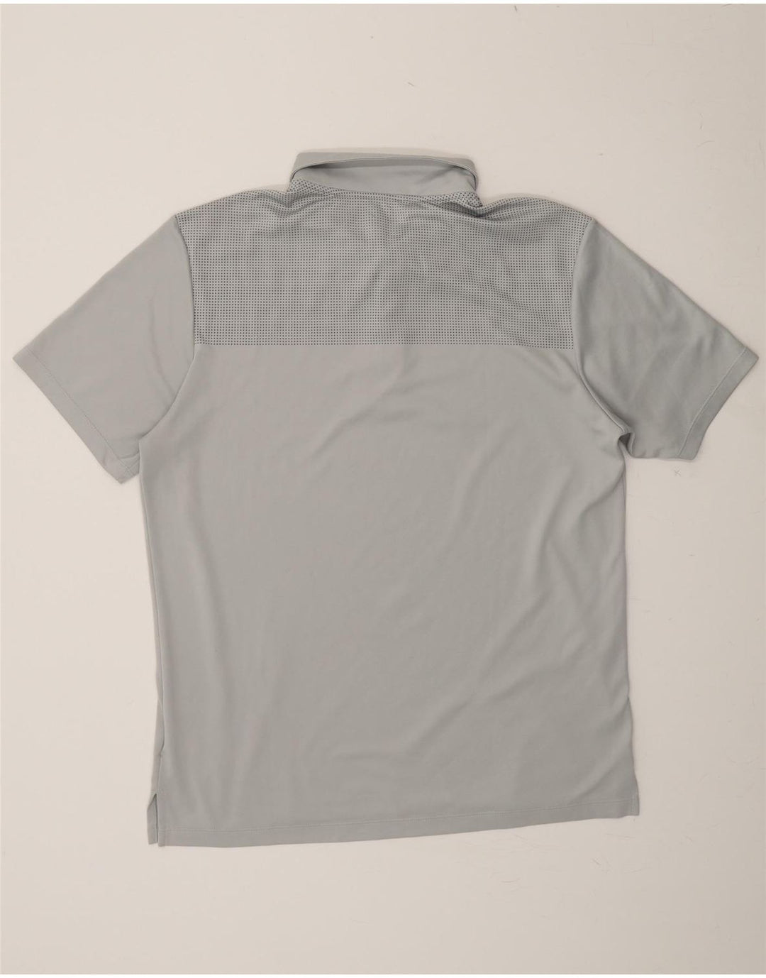 ADIDAS Mens Graphic Polo Shirt Medium Grey Polyester Vintage Adidas and Second-Hand Adidas from Messina Hembry 