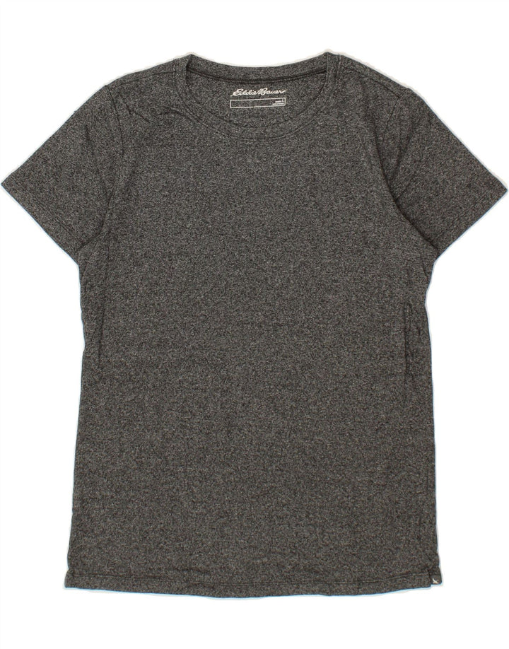 EDDIE BAUER Womens T-Shirt Top UK 14 Large Grey Cotton Vintage Eddie Bauer and Second-Hand Eddie Bauer from Messina Hembry 