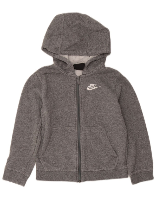 Nike hættetrøje med lynlås til drenge 6-7 år XS Grå Flecked Bomuld