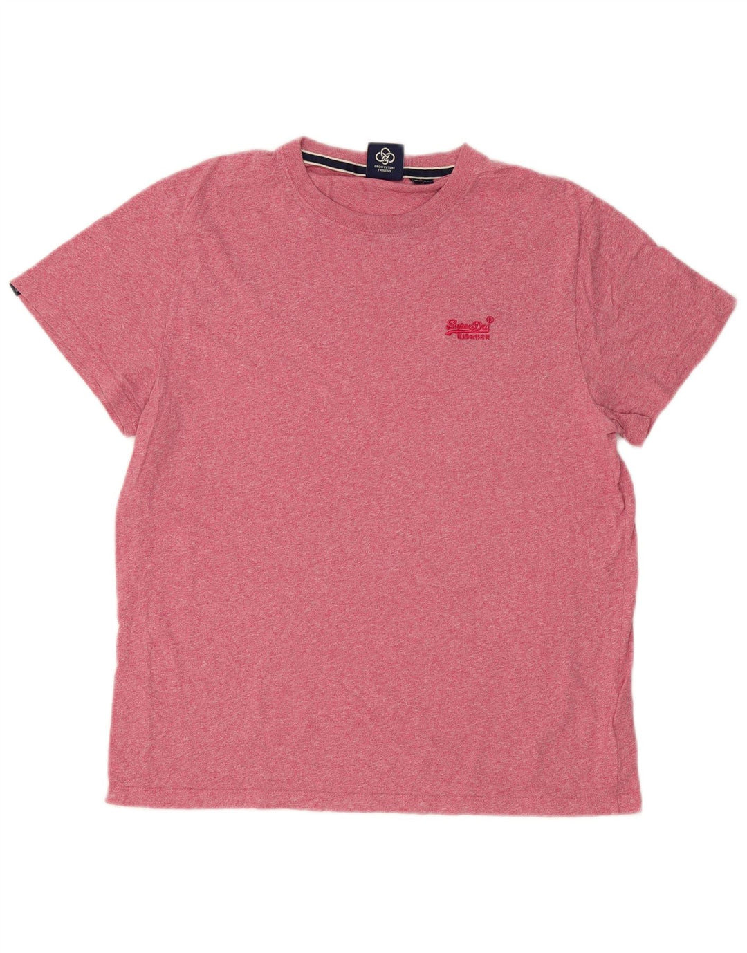 Superdry T-shirt top til mænd 2XL Pink Bomuld