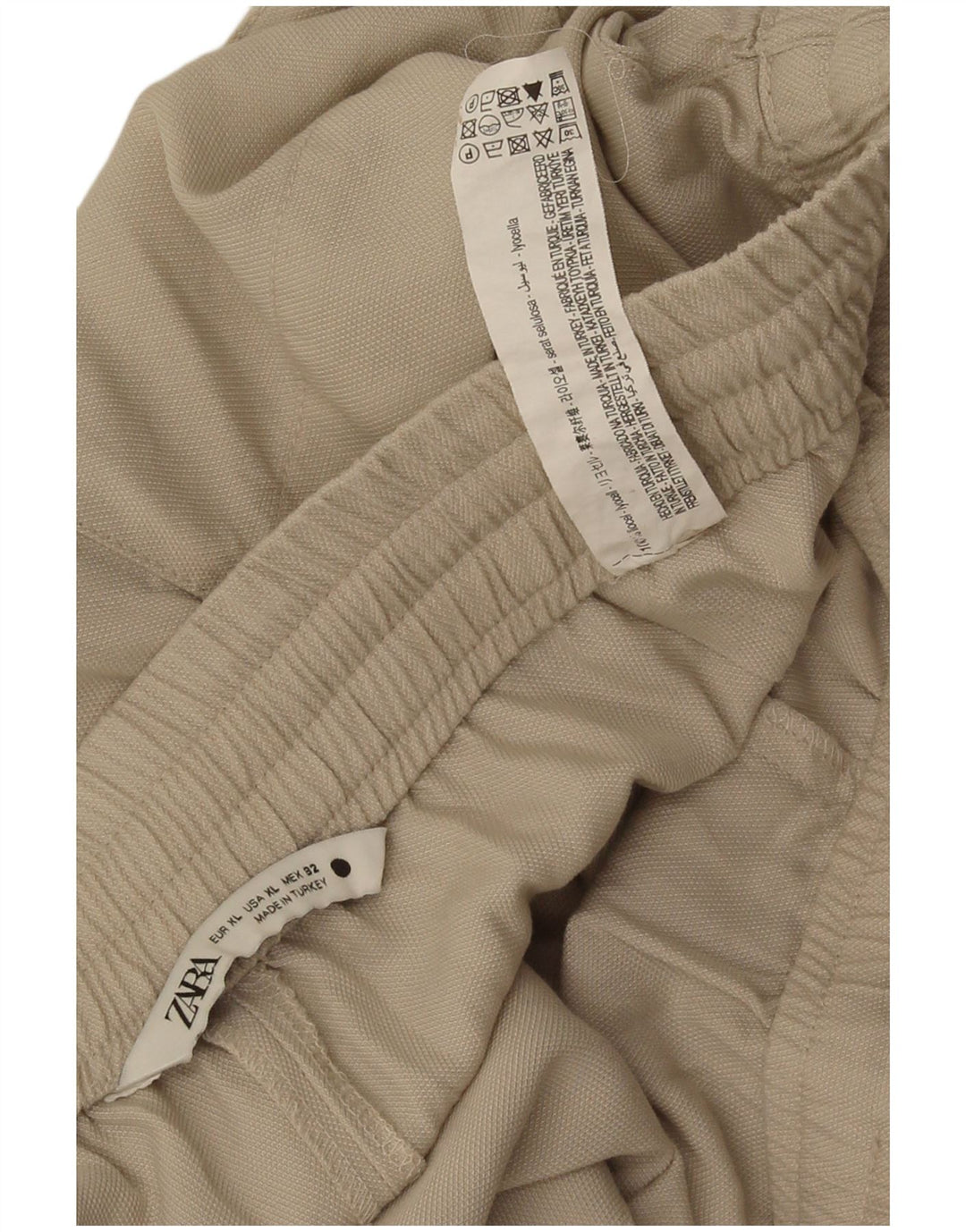 Zara Lige bukser til kvinder XL W38 L28 Beige Lyocell