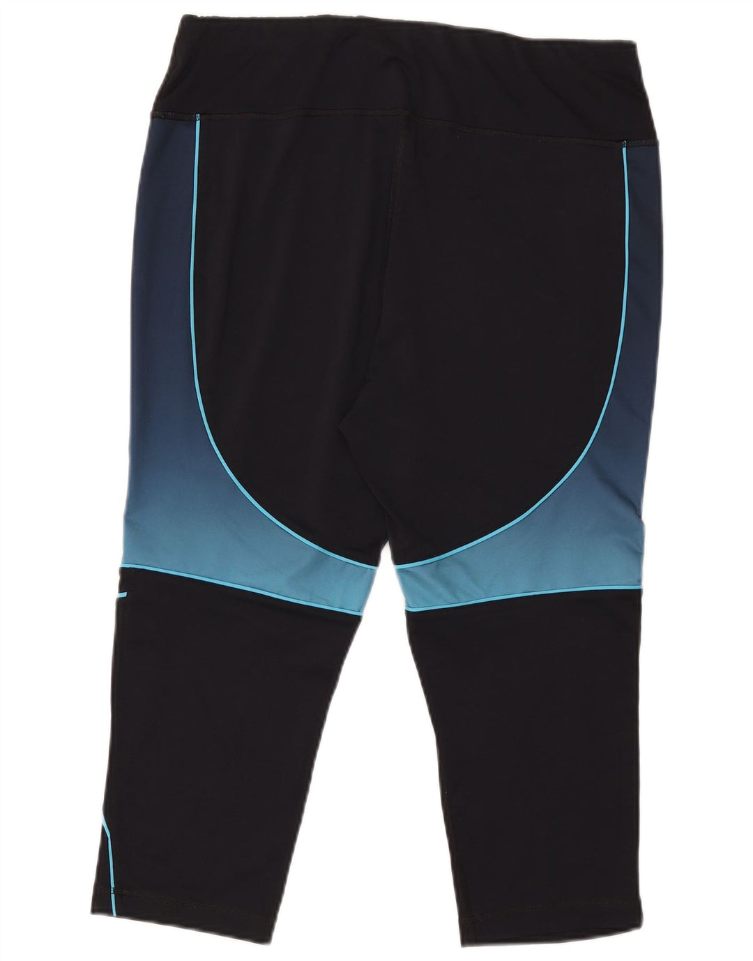 Fila Dame Capri Leggings UK 18 XL Sort Colourblock Polyester