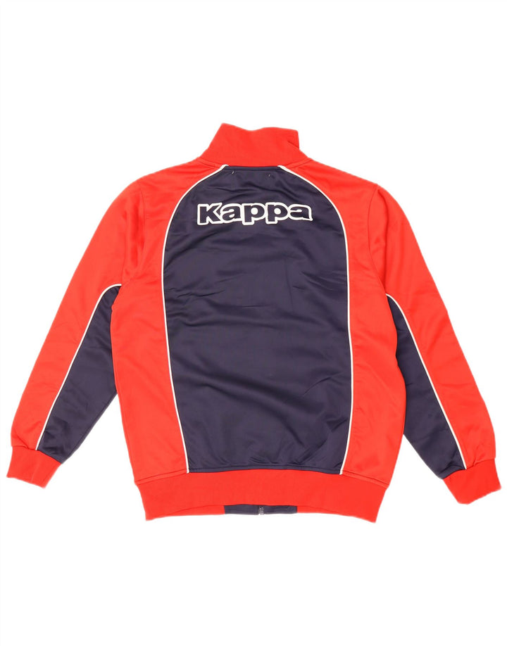KAPPA Boys Graphic Tracksuit Top Jacket 11-12 Years XL Red Colourblock