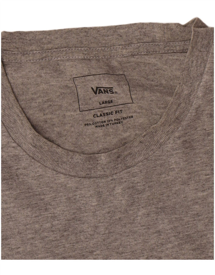 Vans Herre Classic Fit T-Shirt Top Stor Grå Flecked Bomuld