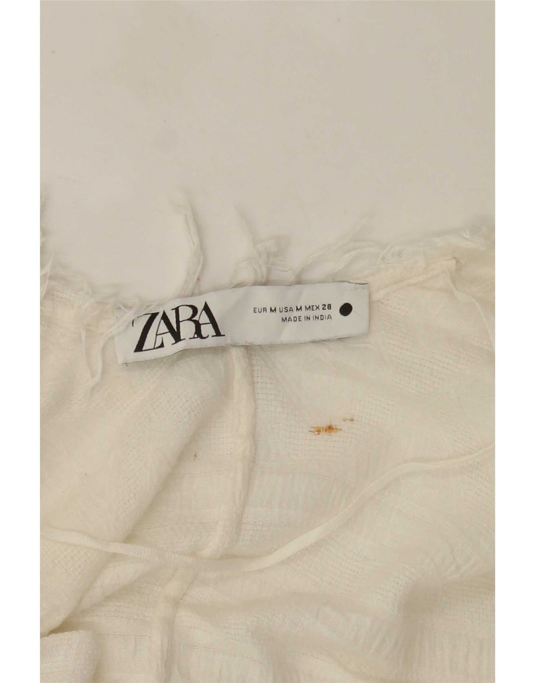 Zara Dame Longline Kortærmet Oversized Cardigan Top UK 14 Medium White