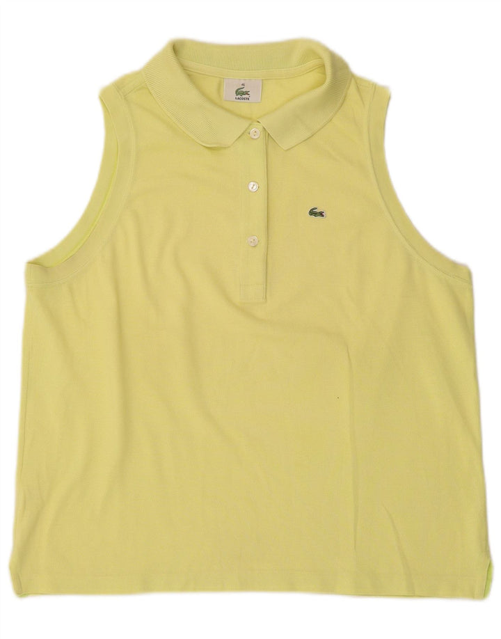LACOSTE ærmeløs poloshirt til kvinder størrelse 46 XL Gul