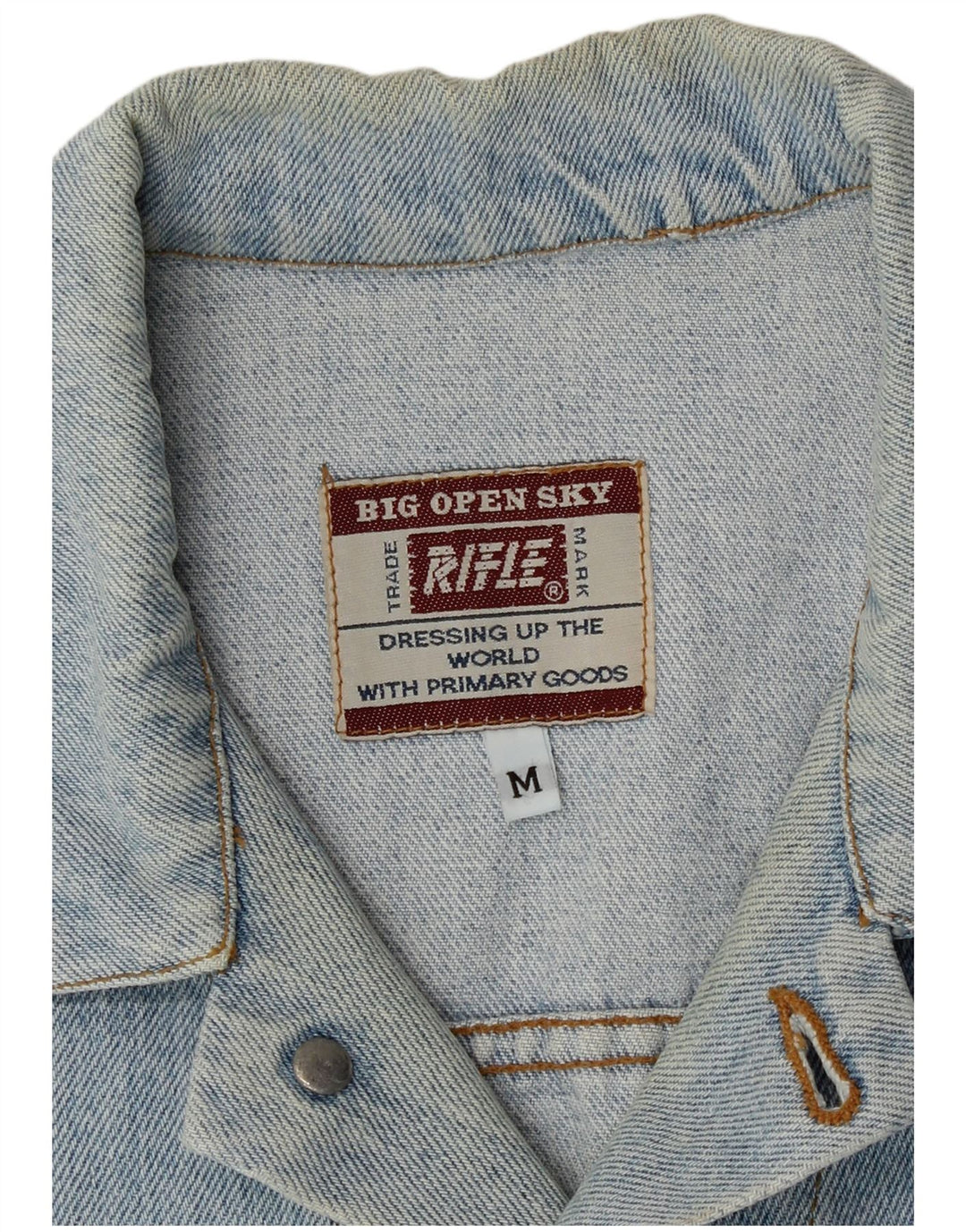Rifle Herre Denim Gilet UK 38 Medium Blue Cotton
