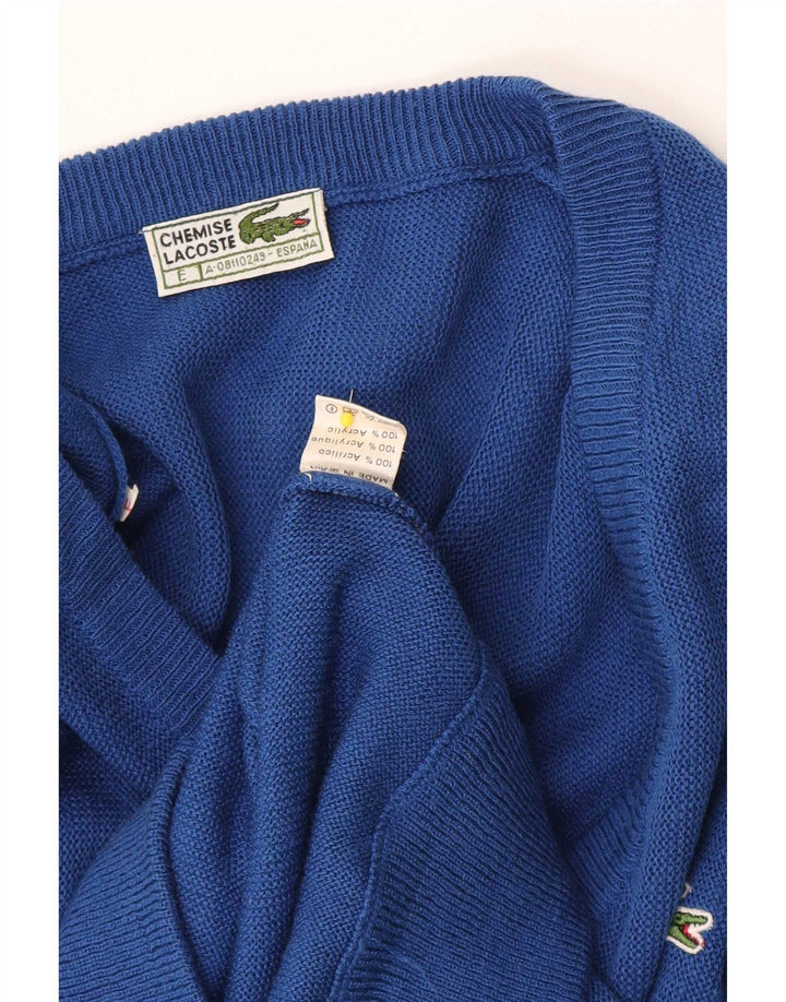 Lacoste Herre V-hals sweater mellemblå akryl