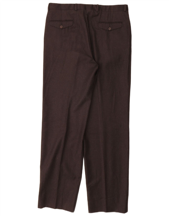 MARCO PLANESIO Herre Pegged jakkesæt Bukser IT 52 XL W34 L33 Sort Uld