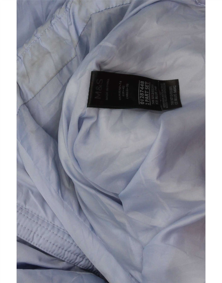 Marks & Spencer Polstret hættejakke til kvinder UK 14 Stor blå polyester