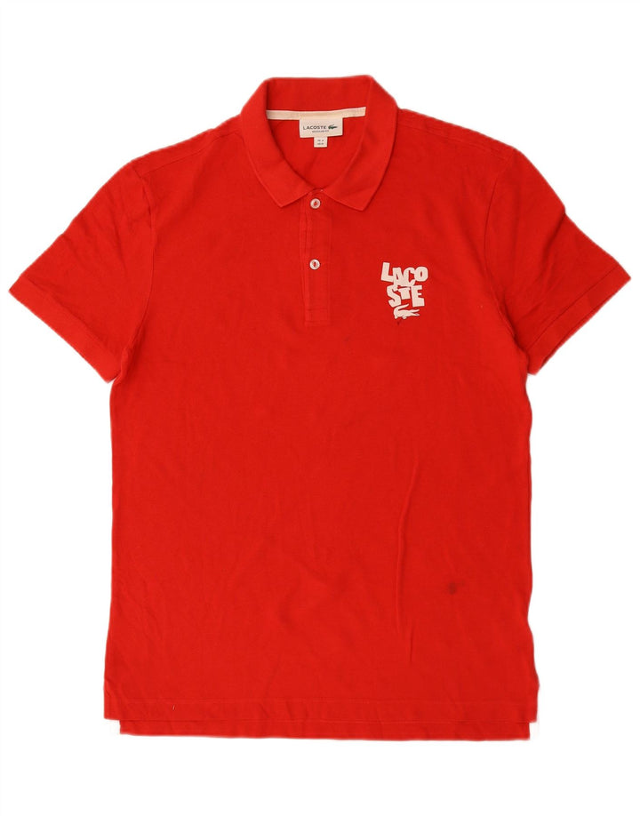 Lacoste Herre Regular Fit Polo Shirt Størrelse 4 Medium Rød Bomuld
