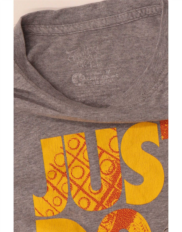 Nike Herre Standard Fit Grafisk T-Shirt Top Medium Grå