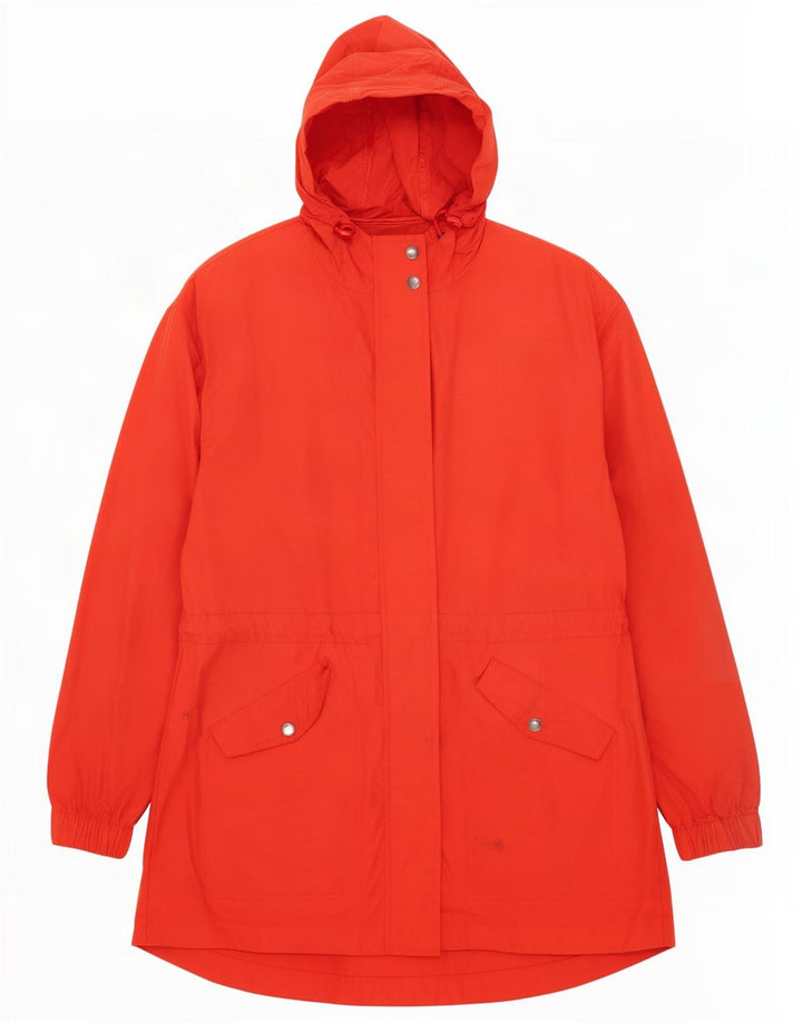 Fat Face Dame Hooded Parka Jacket UK 14 Large Red Bomuld