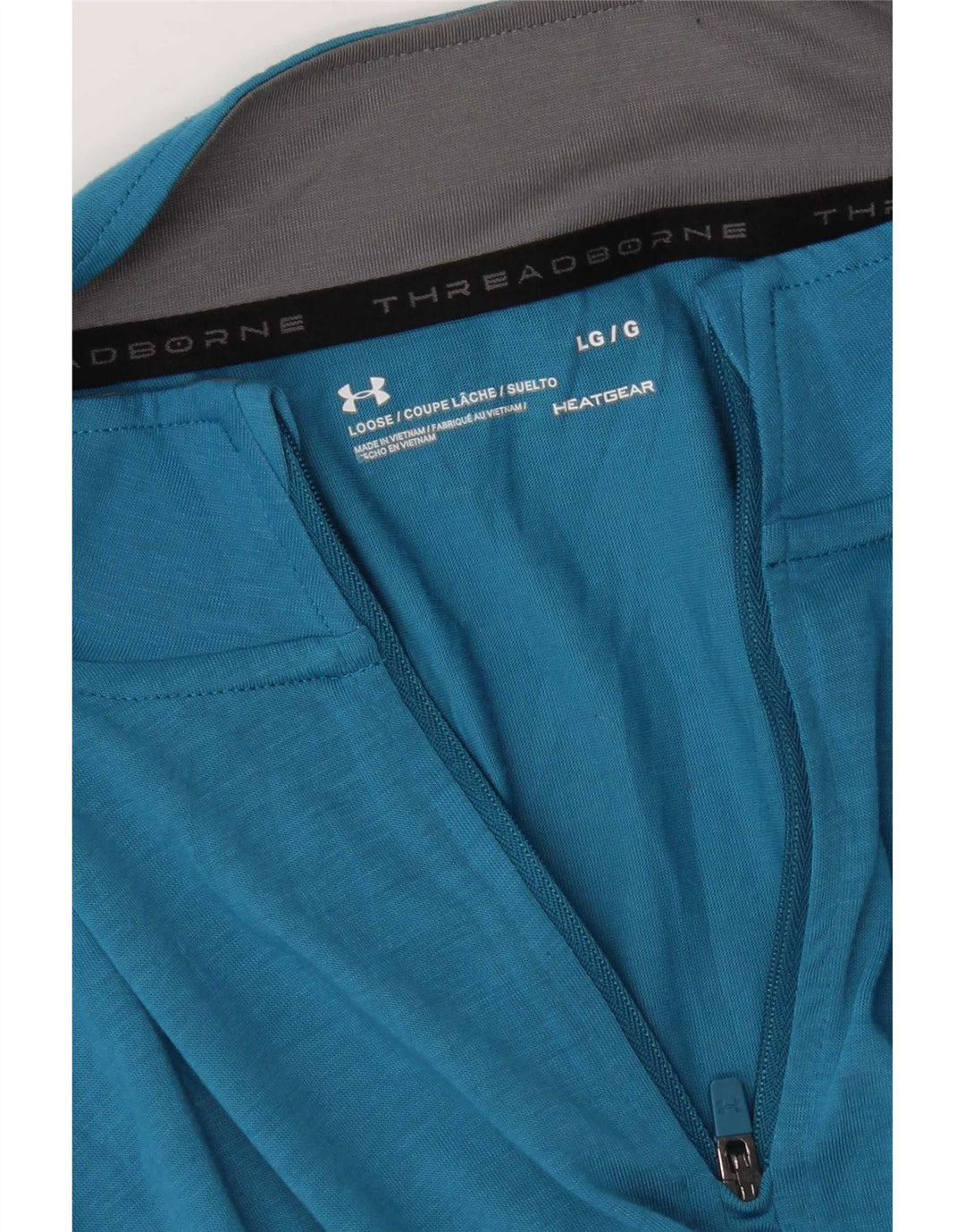 Under Armour Herre Heat Gear Zip Neck Pullover Træningsdragt Top Stor Blå