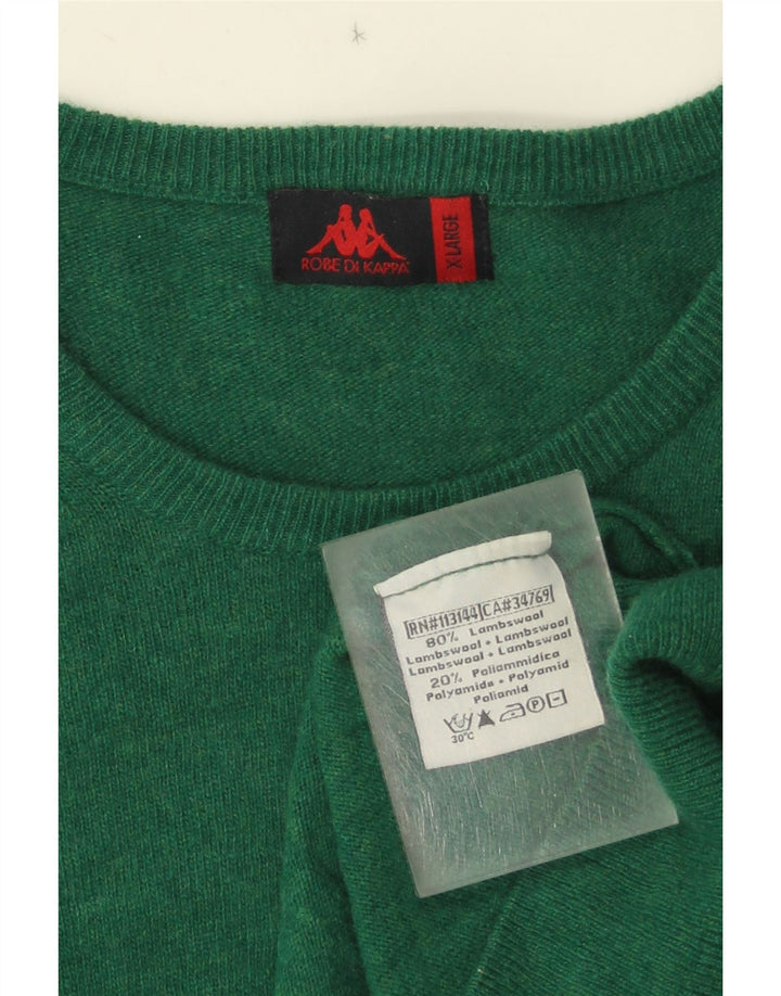 Kappa Herre Crew Neck Jumper Sweater XL Grøn lammeuld