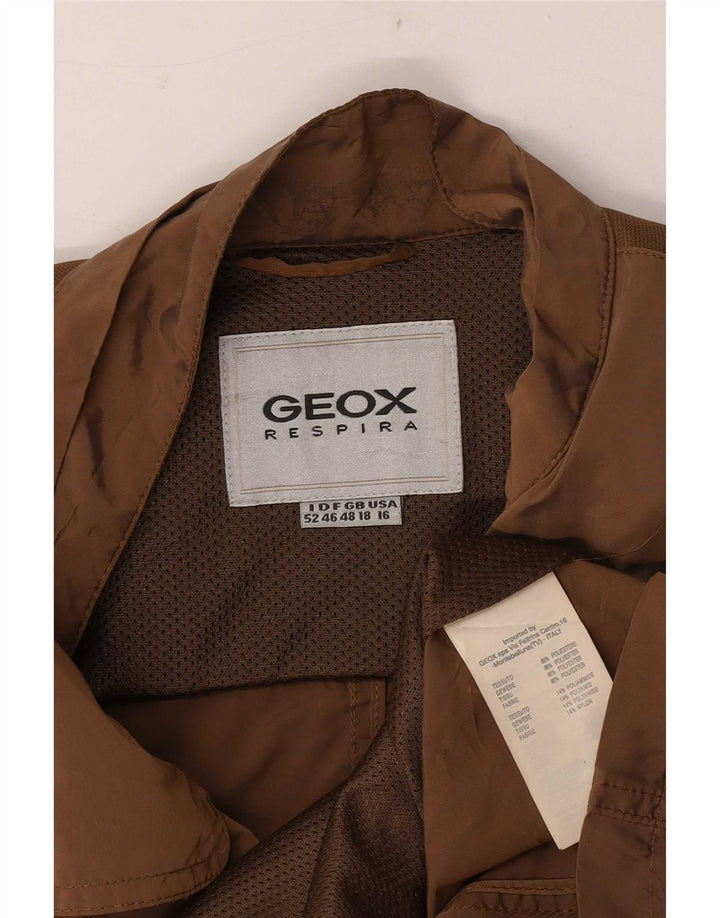 Geox Womens Respira Utility Jacket UK 18 XL Brun Polyester