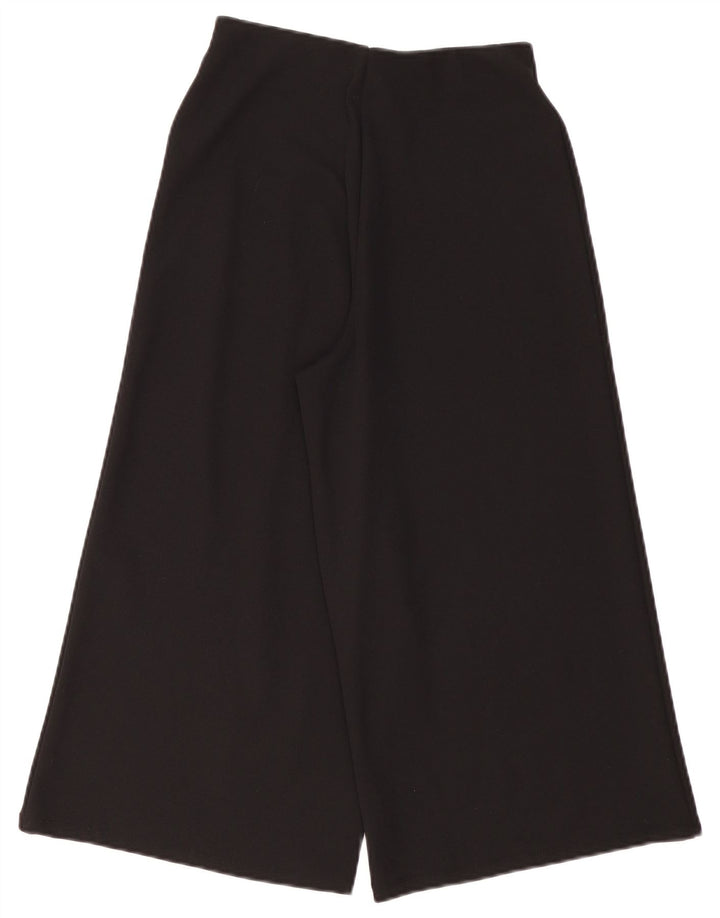 ZARA Capribukser med brede ben til kvinder Small W26 L20 Sort polyester