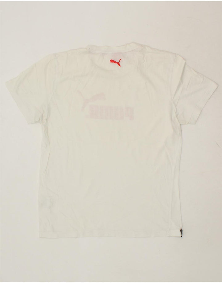 PUMA Mens Graphic T-Shirt Top Small White Cotton Vintage Puma and Second-Hand Puma from Messina Hembry 