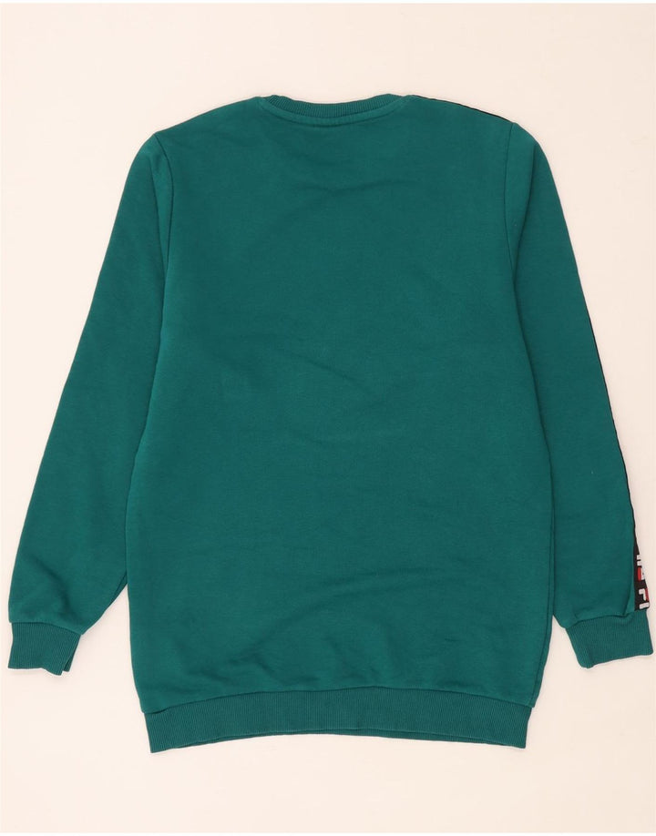 Fila Herre grafisk sweatshirt Jumper Medium Grøn Colourblock Bomuld