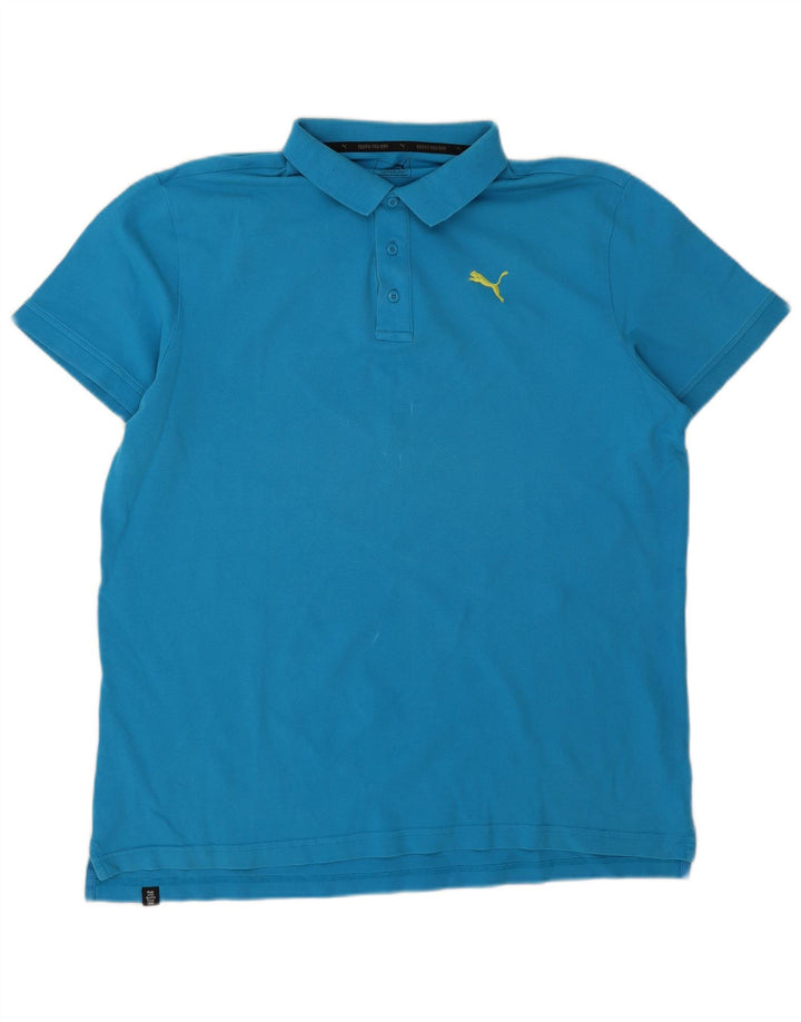 Puma herre poloshirt XL blå bomuld